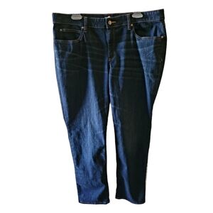 Eileen Fisher Med/Dark Wash 5 Pocket Denim Blue Jeans Plus Size 16W Straight Leg